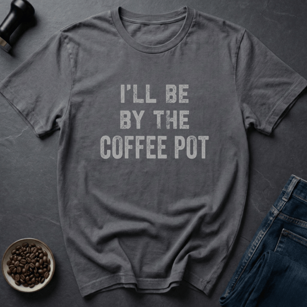 Coffee graphic Pot Camper T-Shirt in Charcoal / S by Caffeine Dept