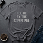 Coffee graphic Pot Camper T-Shirt in Charcoal / S by Caffeine Dept