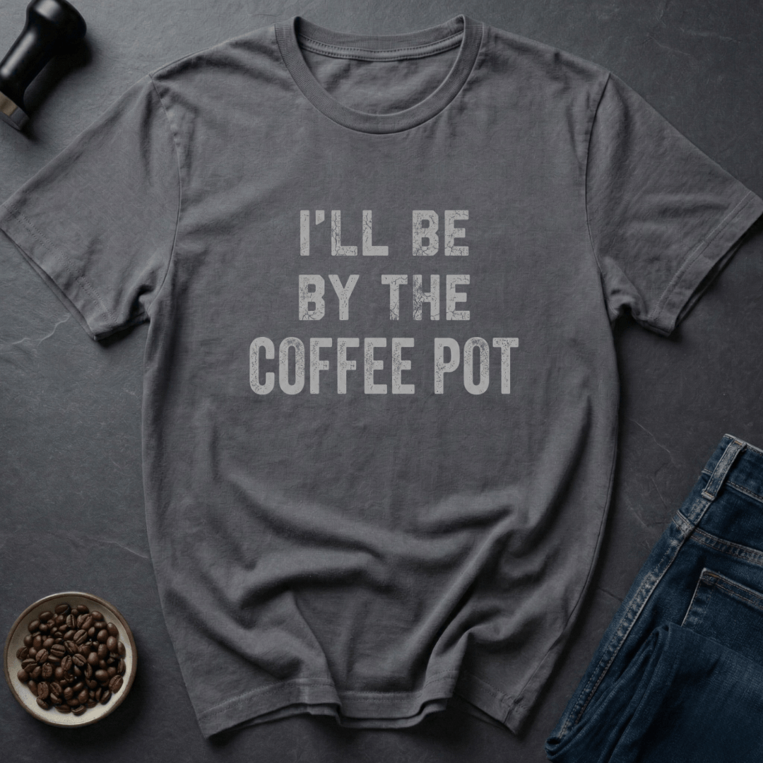 Coffee graphic Pot Camper T-Shirt in Charcoal / S by Caffeine Dept