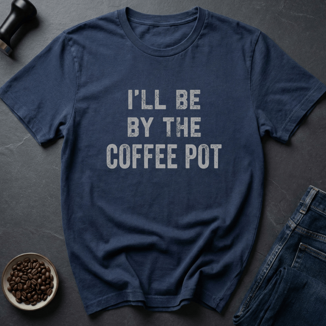 Coffee graphic Pot Camper T-Shirt in Navy / S by Caffeine Dept