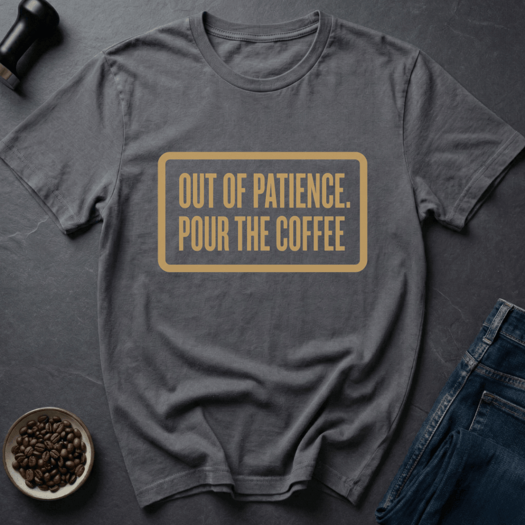 Coffee graphic Pour Coffee T-Shirt in Military Green / S by Caffeine Dept
