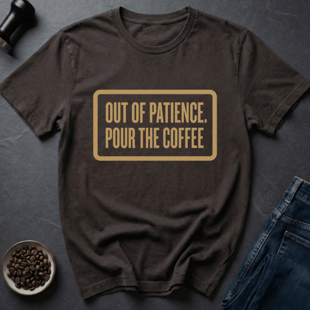 Coffee graphic Pour Coffee T-Shirt in Military Green / S by Caffeine Dept