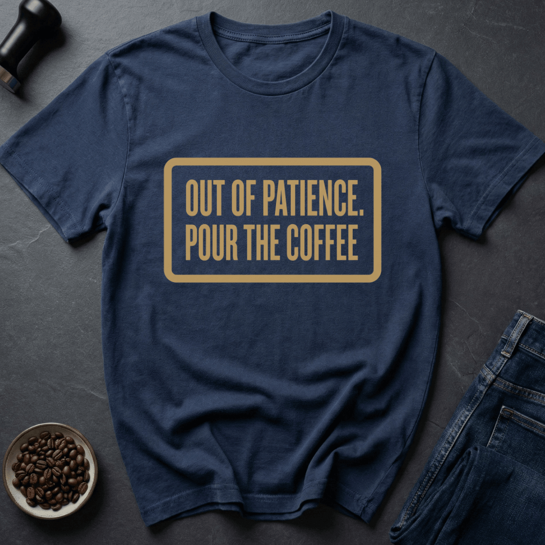 Coffee graphic Pour Coffee T-Shirt in Military Green / S by Caffeine Dept