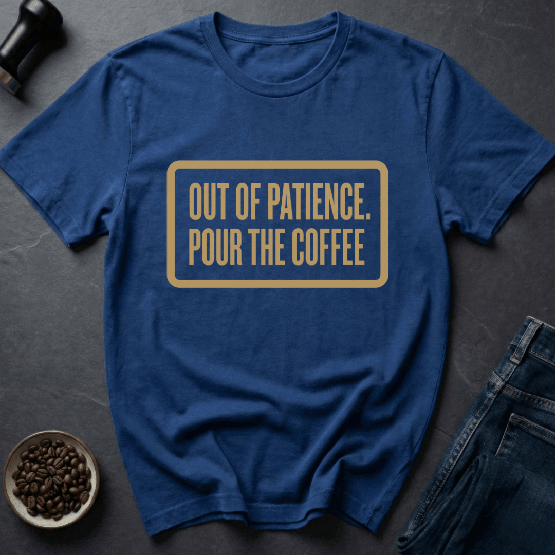 Coffee graphic Pour Coffee T-Shirt in Military Green / S by Caffeine Dept