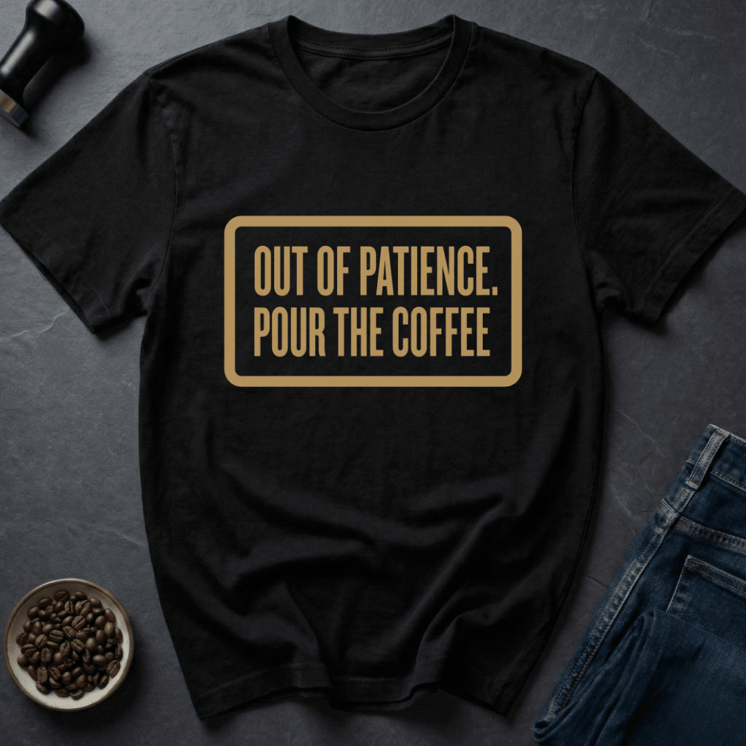 Coffee graphic Pour Coffee T-Shirt in Military Green / S by Caffeine Dept