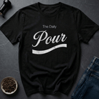 Coffee graphic Pour It Daily T-Shirt in Black / S by Caffeine Dept