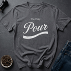 Coffee graphic Pour It Daily T-Shirt in Charcoal / S by Caffeine Dept