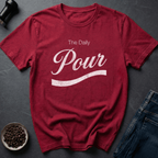 Coffee graphic Pour It Daily T-Shirt in Heather Red / S by Caffeine Dept