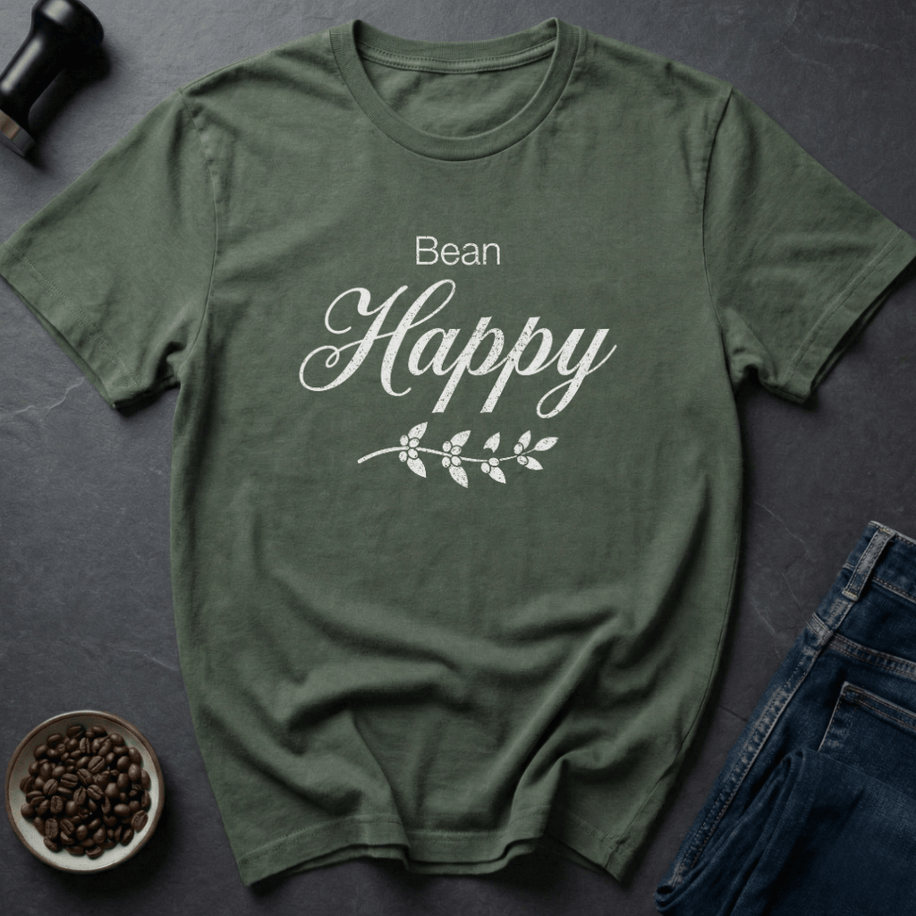 Coffee graphic Pun Life T-Shirt in Military Green / S by Caffeine Dept