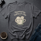 Coffee graphic Purr Fuel T-Shirt in Charcoal / S by Caffeine Dept