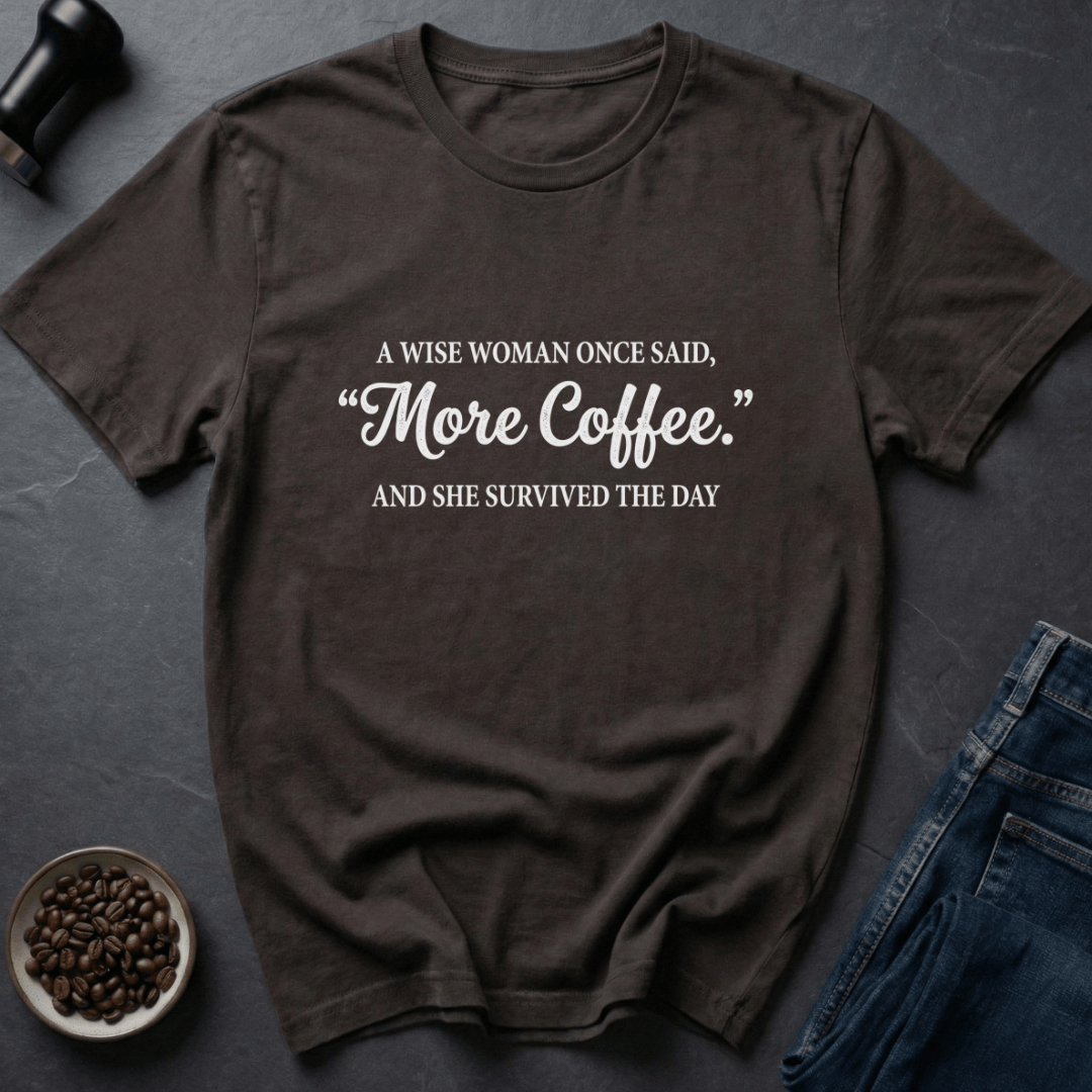 Coffee graphic Queen Fueled T-Shirt in Dark Chocolate / S by Caffeine Dept