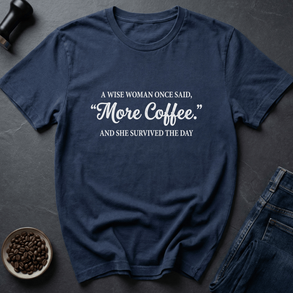 Coffee graphic Queen Fueled T-Shirt in Navy / S by Caffeine Dept