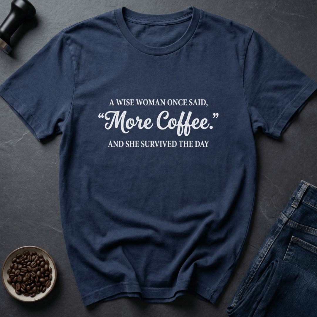 Coffee graphic Queen Fueled T-Shirt in Navy / S by Caffeine Dept