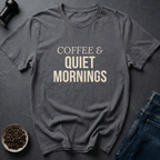 Coffee graphic Quiet Coffee T-Shirt in Royal / S by Caffeine Dept