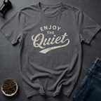 Coffee graphic Quiet Cup T-Shirt in Charcoal / S by Caffeine Dept