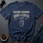 Coffee graphic Raising Humans T-Shirt in Navy / S by Caffeine Dept