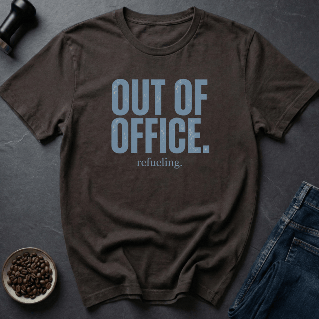 Coffee graphic Refueling Mode T-Shirt in Dark Chocolate / S by Caffeine Dept