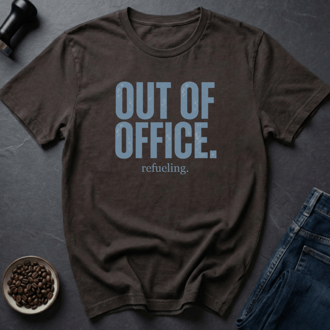 Coffee graphic Refueling Mode T-Shirt in Dark Chocolate / S by Caffeine Dept