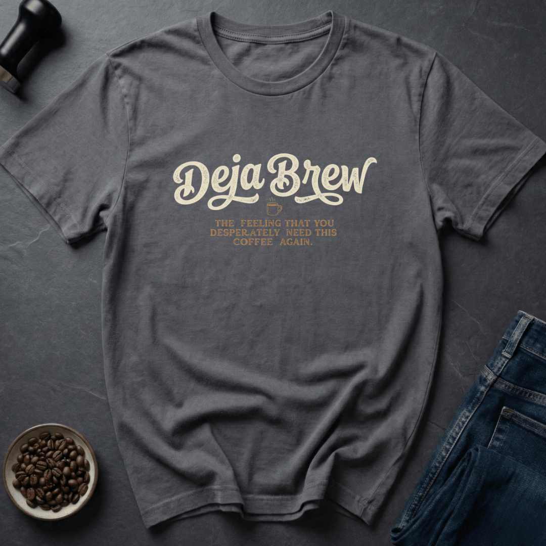 Coffee graphic Repeat Roast T-Shirt in Charcoal / S by Caffeine Dept