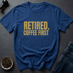 Coffee graphic Retired Mode T-Shirt in Military Green / S by Caffeine Dept