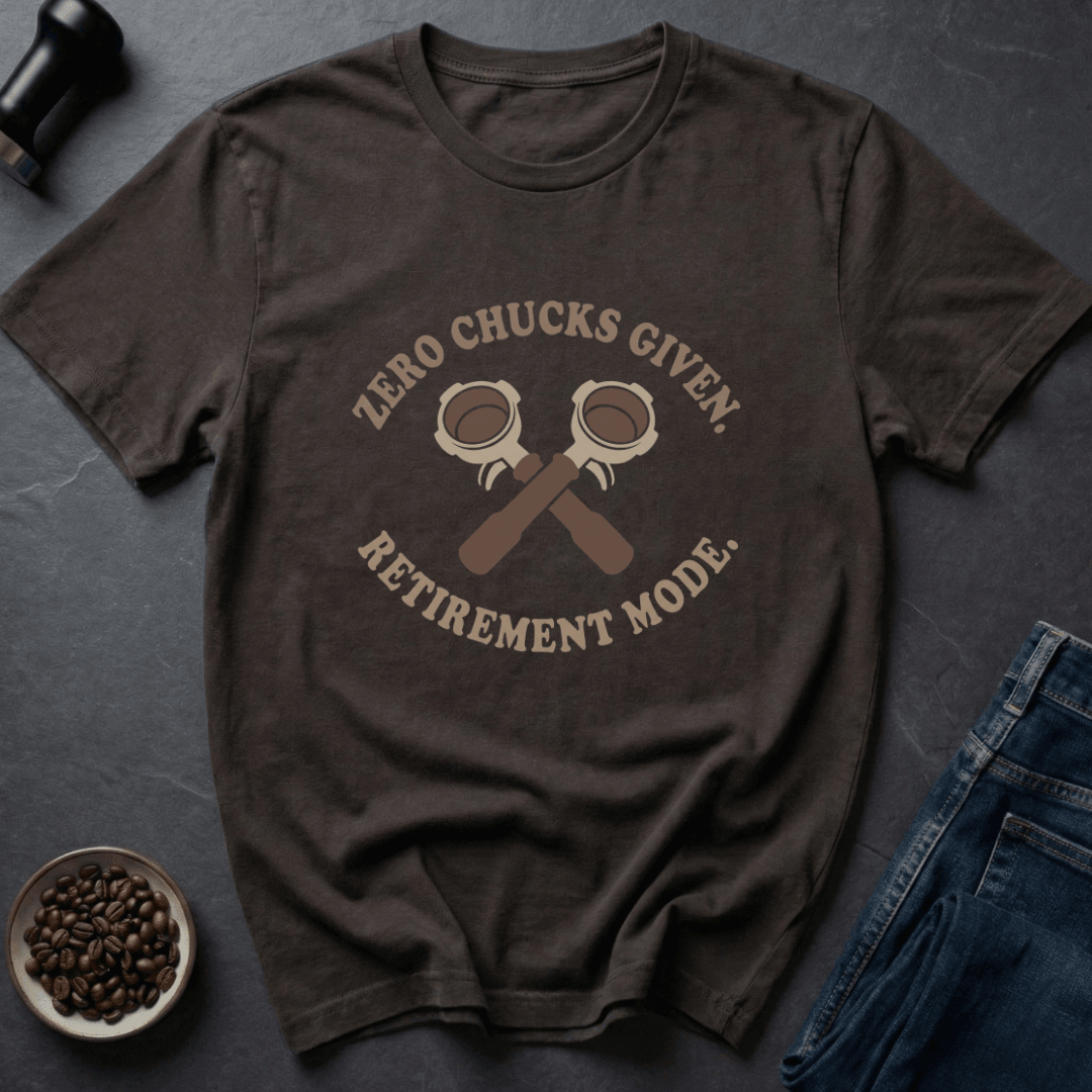 Coffee graphic Retired Mood T-Shirt in Royal / S by Caffeine Dept