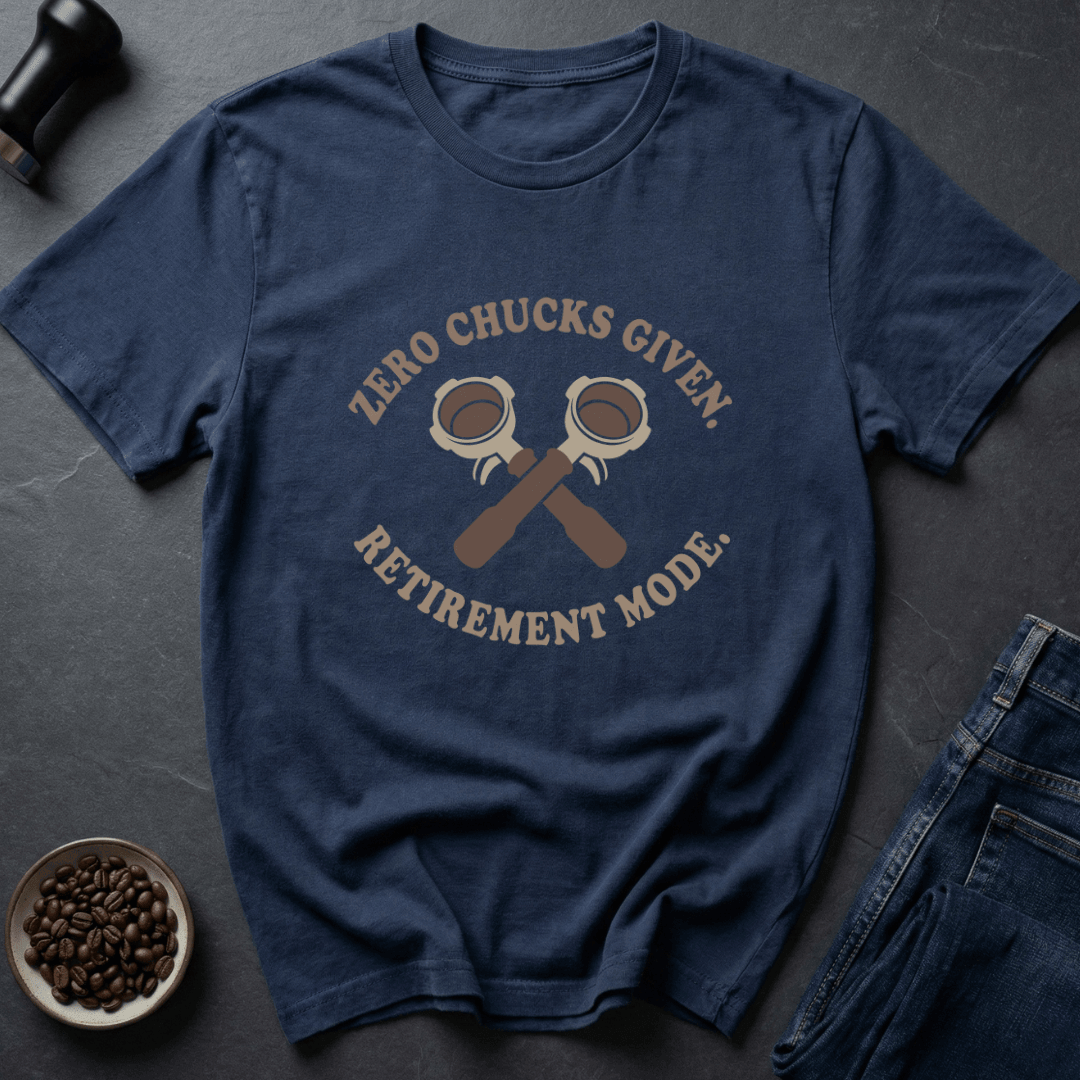 Coffee graphic Retired Mood T-Shirt in Royal / S by Caffeine Dept