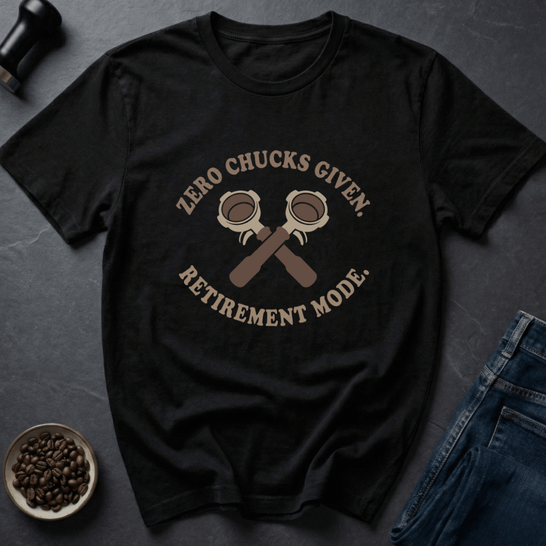 Coffee graphic Retired Mood T-Shirt in Royal / S by Caffeine Dept