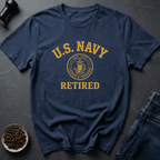 Coffee graphic Retired Roaster T-Shirt in Navy / S by Caffeine Dept