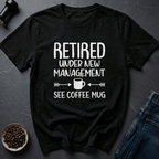 Coffee graphic Retirement Fuel T-Shirt in Black / S by Caffeine Dept