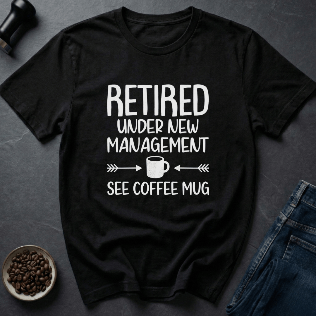 Coffee graphic Retirement Fuel T-Shirt in Black / S by Caffeine Dept