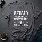 Coffee graphic Retirement Fuel T-Shirt in Charcoal / S by Caffeine Dept