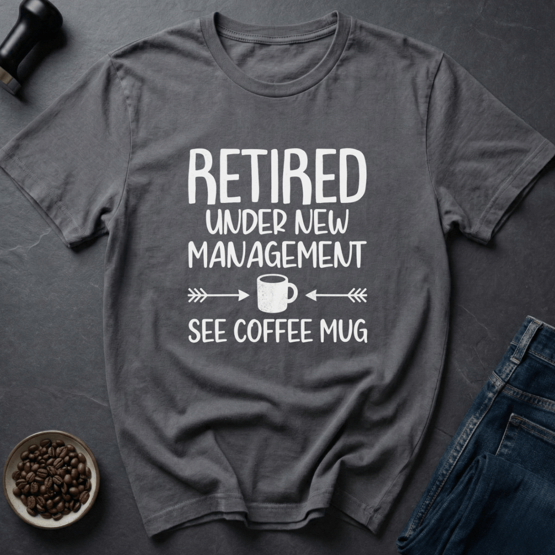 Coffee graphic Retirement Fuel T-Shirt in Charcoal / S by Caffeine Dept
