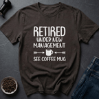 Coffee graphic Retirement Fuel T-Shirt in Dark Chocolate / S by Caffeine Dept