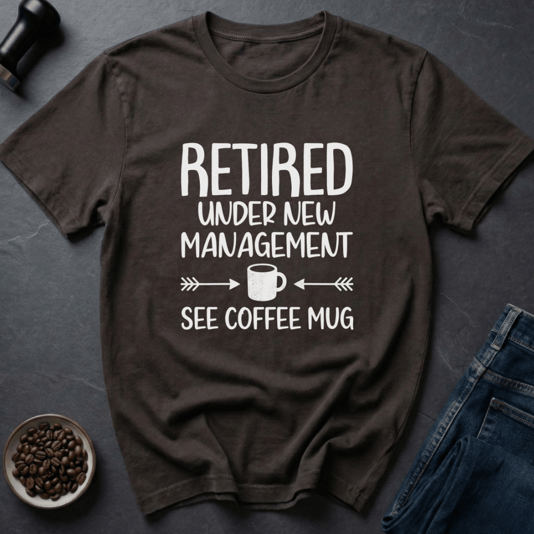 Coffee graphic Retirement Fuel T-Shirt in Dark Chocolate / S by Caffeine Dept