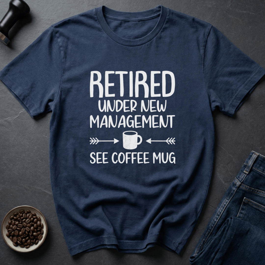 Coffee graphic Retirement Fuel T-Shirt in Navy / S by Caffeine Dept