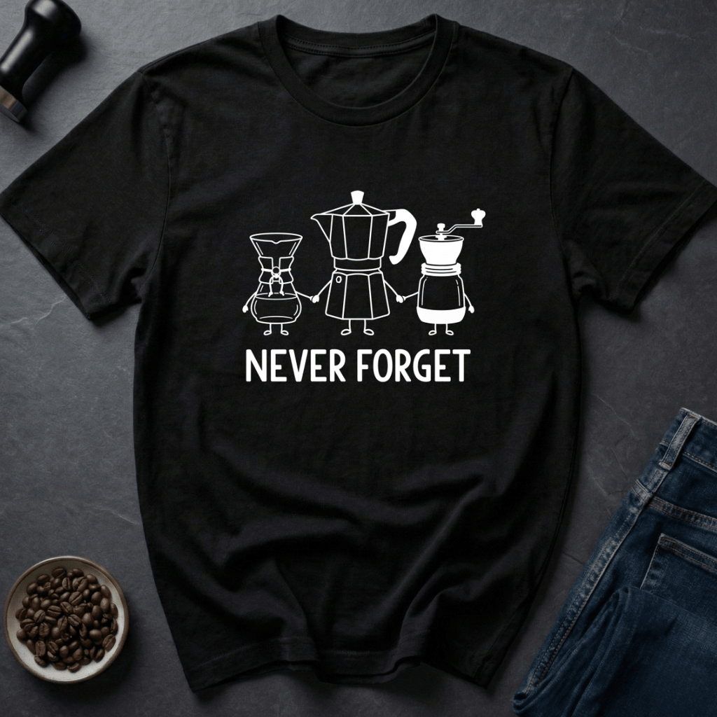 Coffee graphic Retro Brewer T-Shirt in Black / S by Caffeine Dept