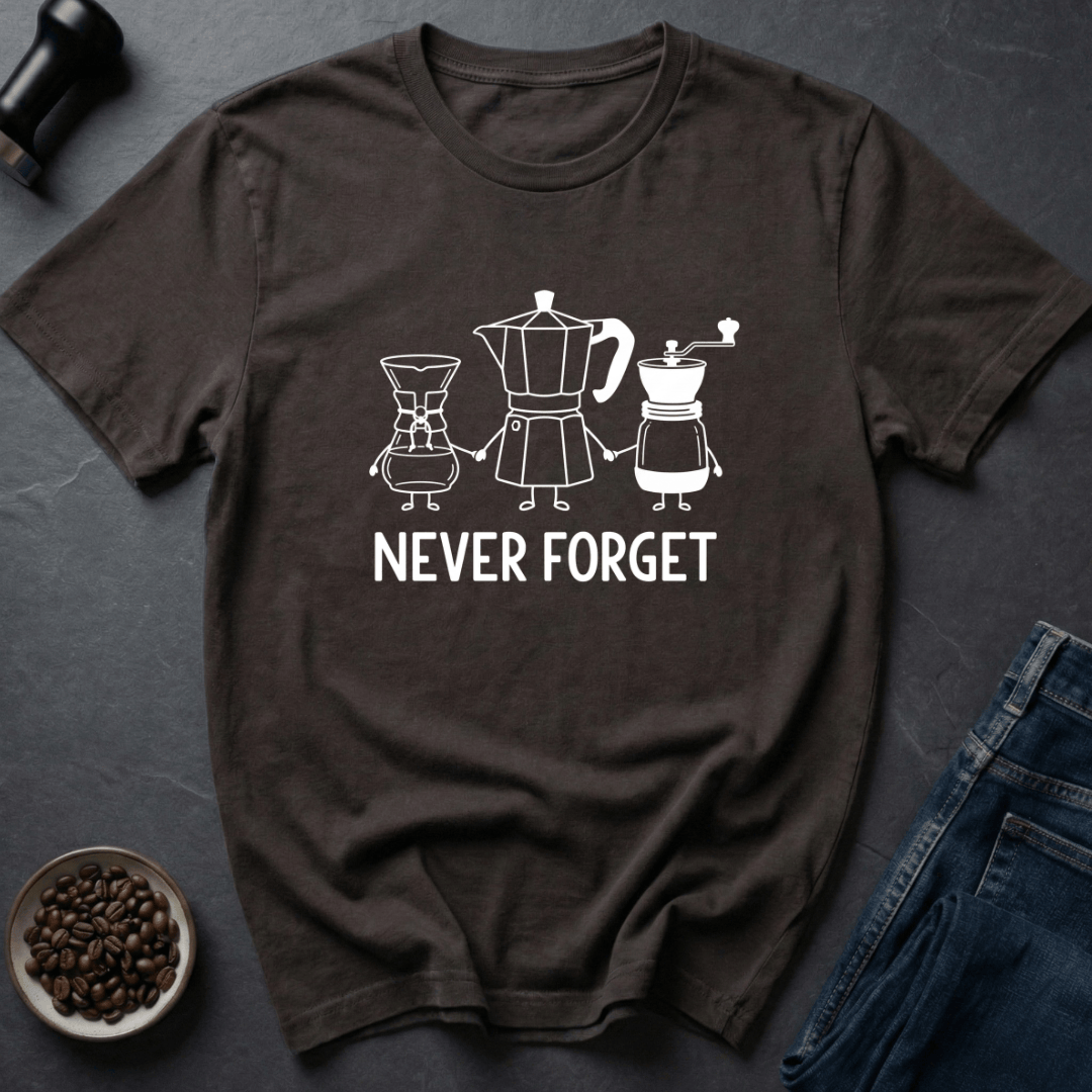 Coffee graphic Retro Brewer T-Shirt in Dark Chocolate / S by Caffeine Dept
