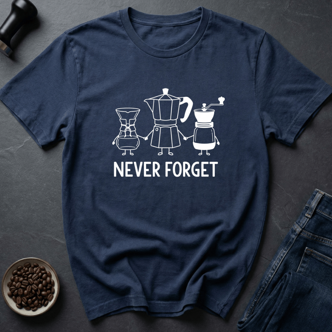 Coffee graphic Retro Brewer T-Shirt in Navy / S by Caffeine Dept
