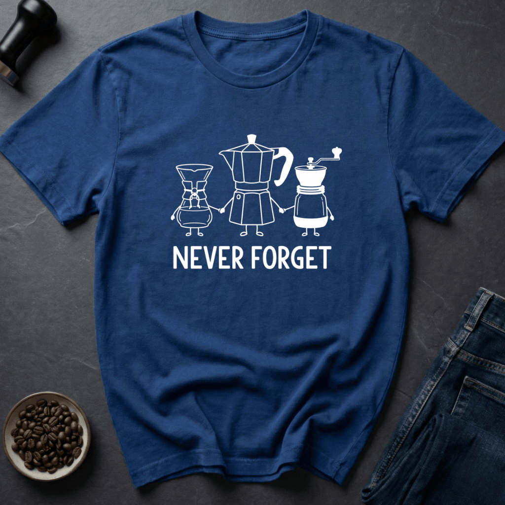 Coffee graphic Retro Brewer T-Shirt in Royal / S by Caffeine Dept