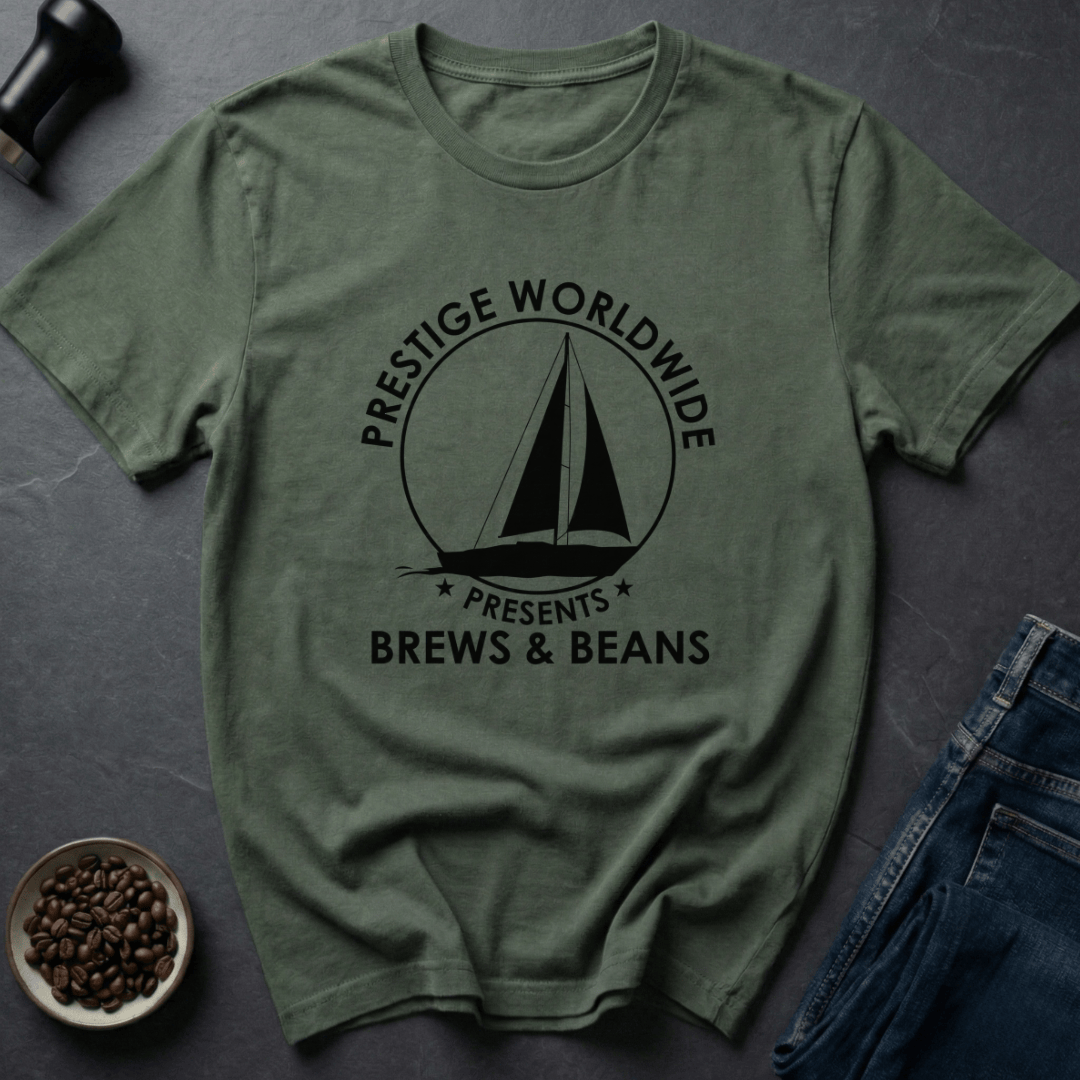 Coffee graphic Retro Brews T-Shirt in Military Green / S by Caffeine Dept