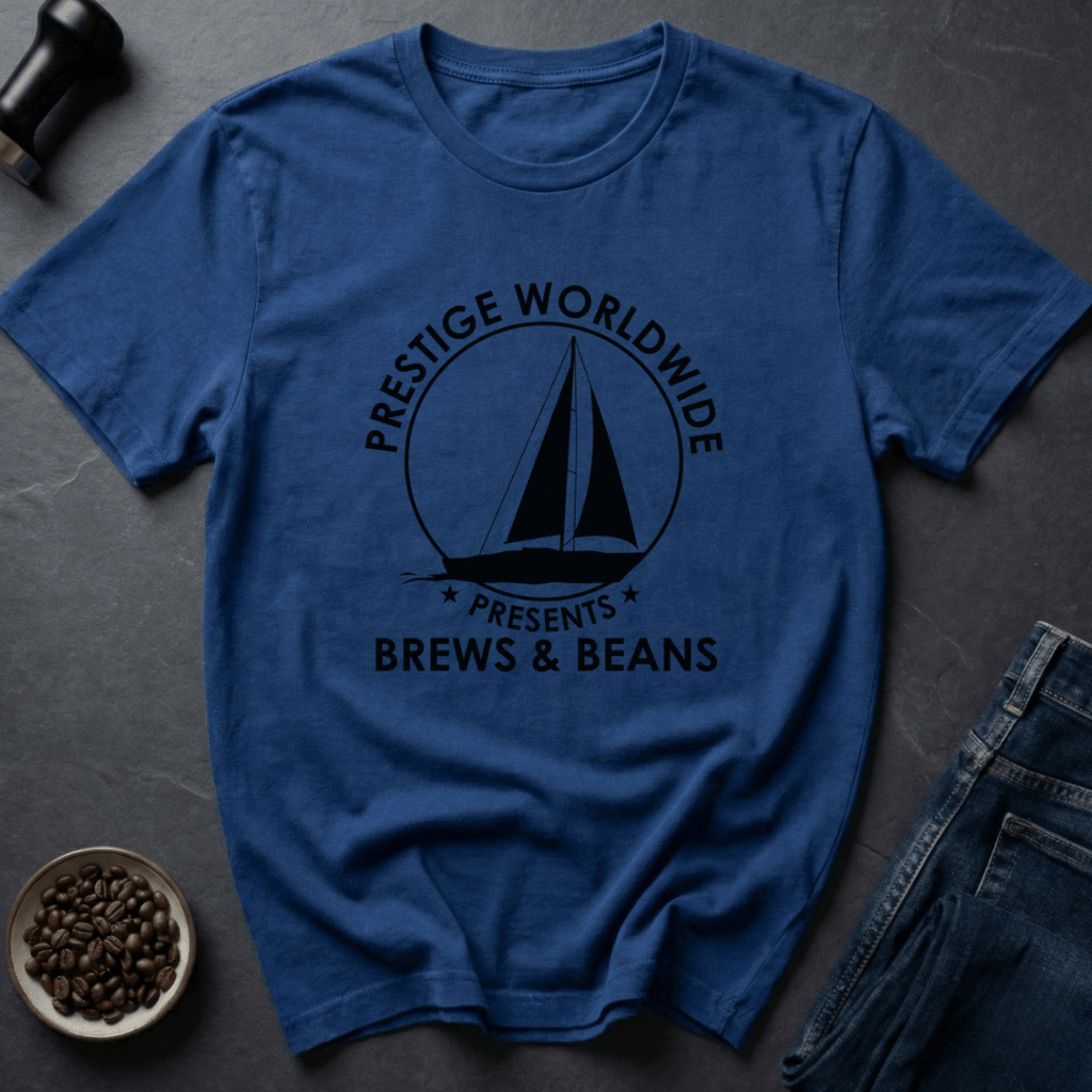 Coffee graphic Retro Brews T-Shirt in Royal / S by Caffeine Dept