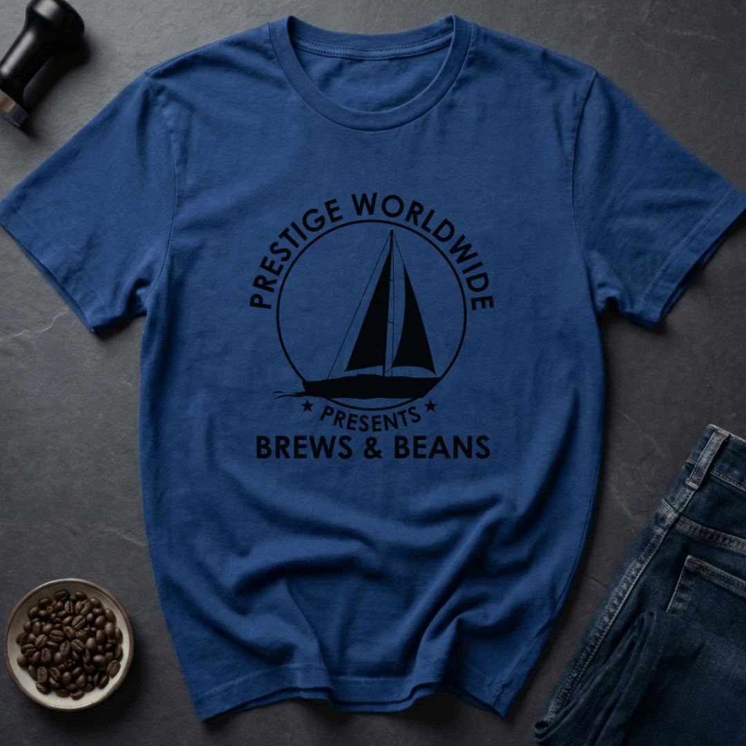 Coffee graphic Retro Brews T-Shirt in Royal / S by Caffeine Dept