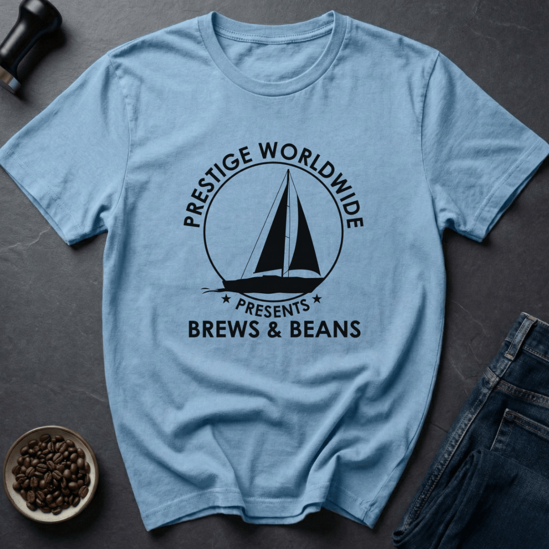 Coffee graphic Retro Brews T-Shirt in Light Blue / S by Caffeine Dept