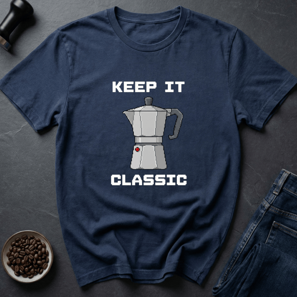 Coffee graphic Retro Espresso T-Shirt in Navy / S by Caffeine Dept