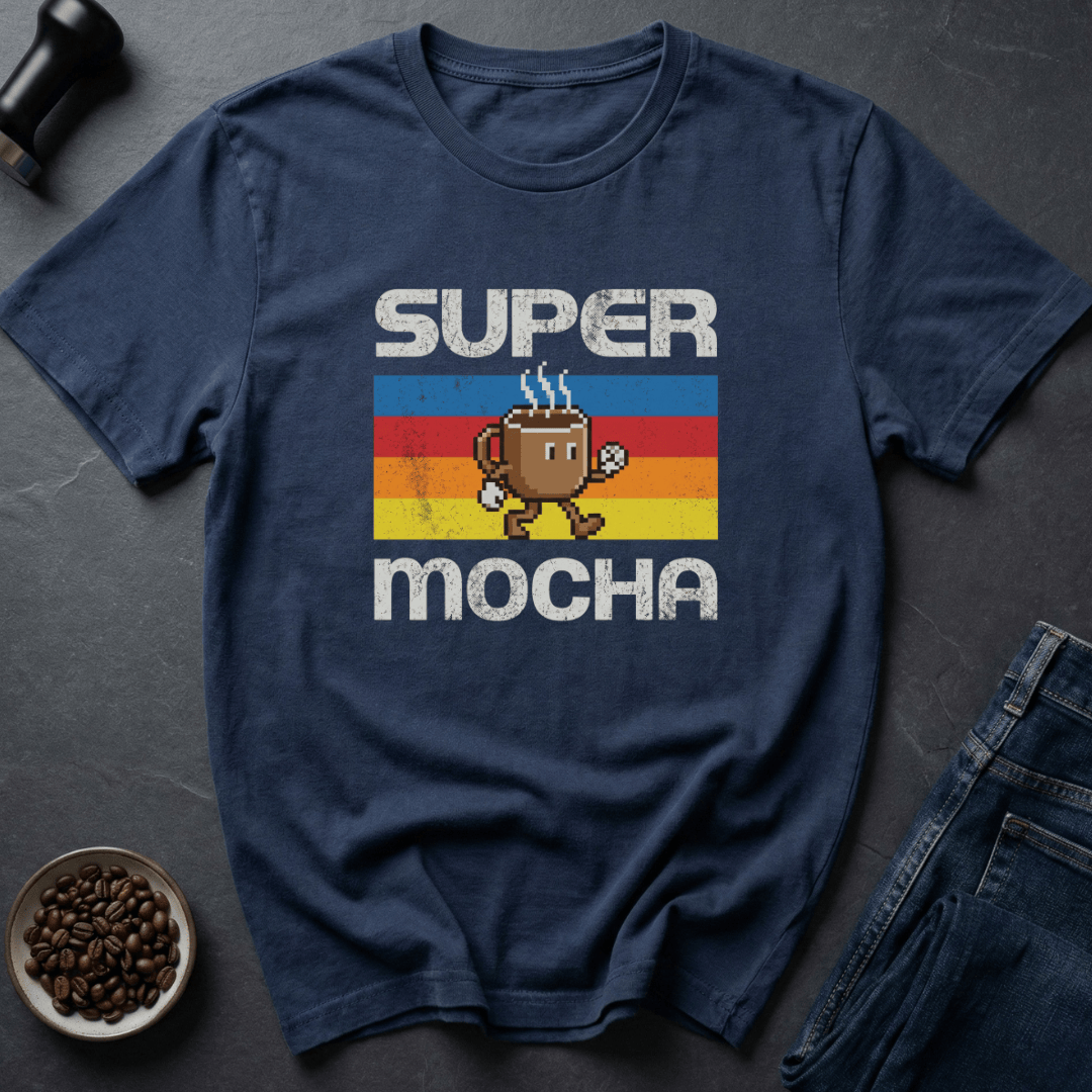 Coffee graphic Retro Mocha T-Shirt in Navy / S by Caffeine Dept