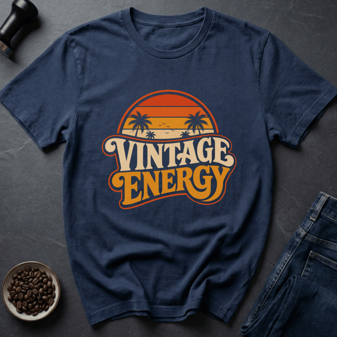 Coffee graphic Retro Power T-Shirt in Navy / S by Caffeine Dept