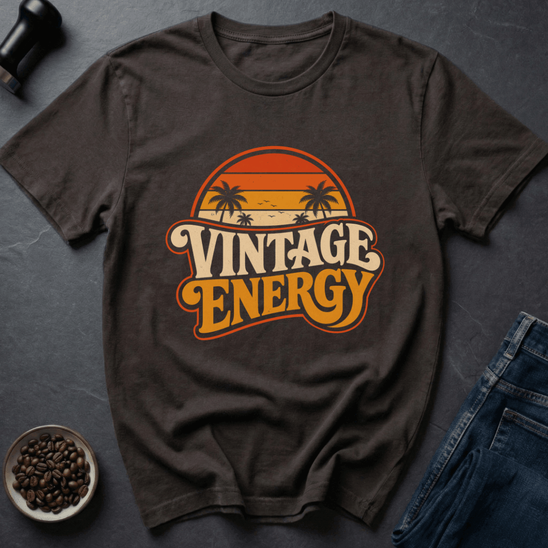 Coffee graphic Retro Power T-Shirt in Navy / S by Caffeine Dept