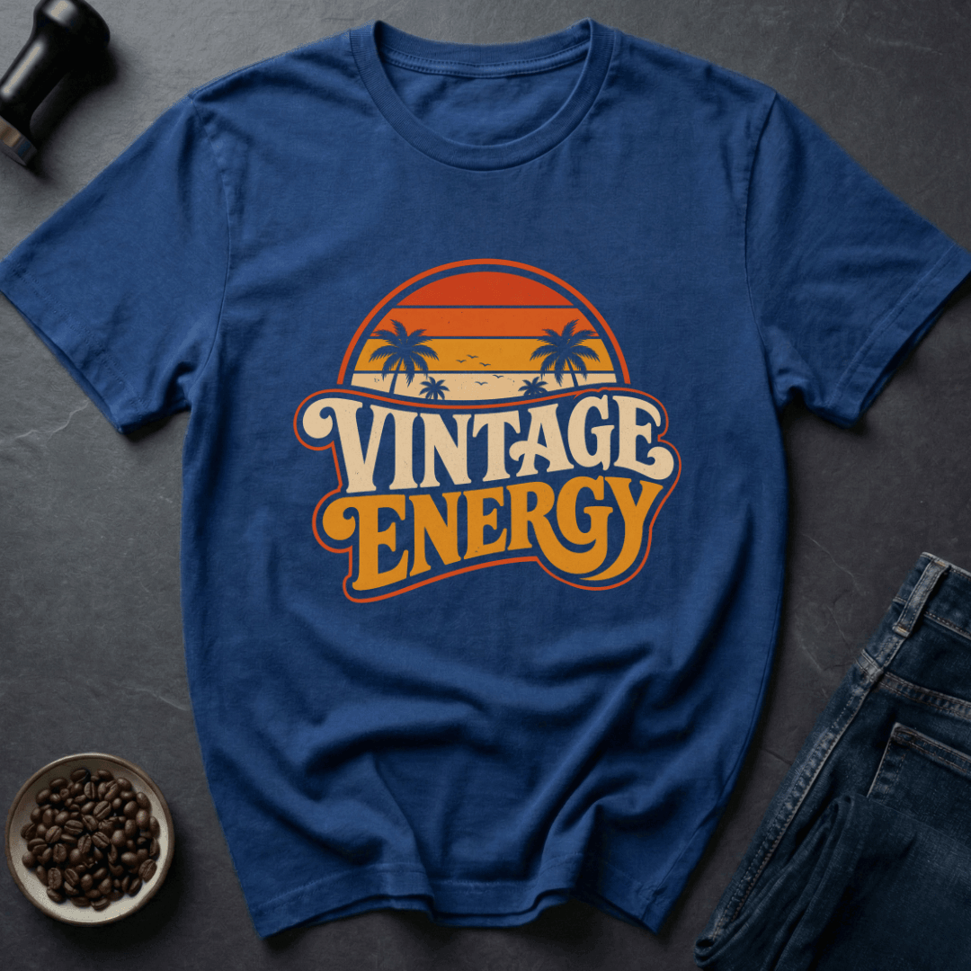 Coffee graphic Retro Power T-Shirt in Navy / S by Caffeine Dept