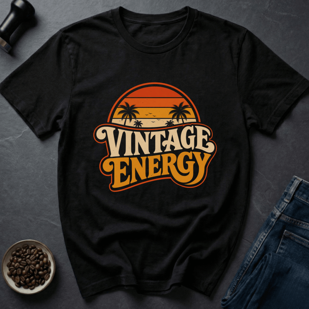 Coffee graphic Retro Power T-Shirt in Navy / S by Caffeine Dept
