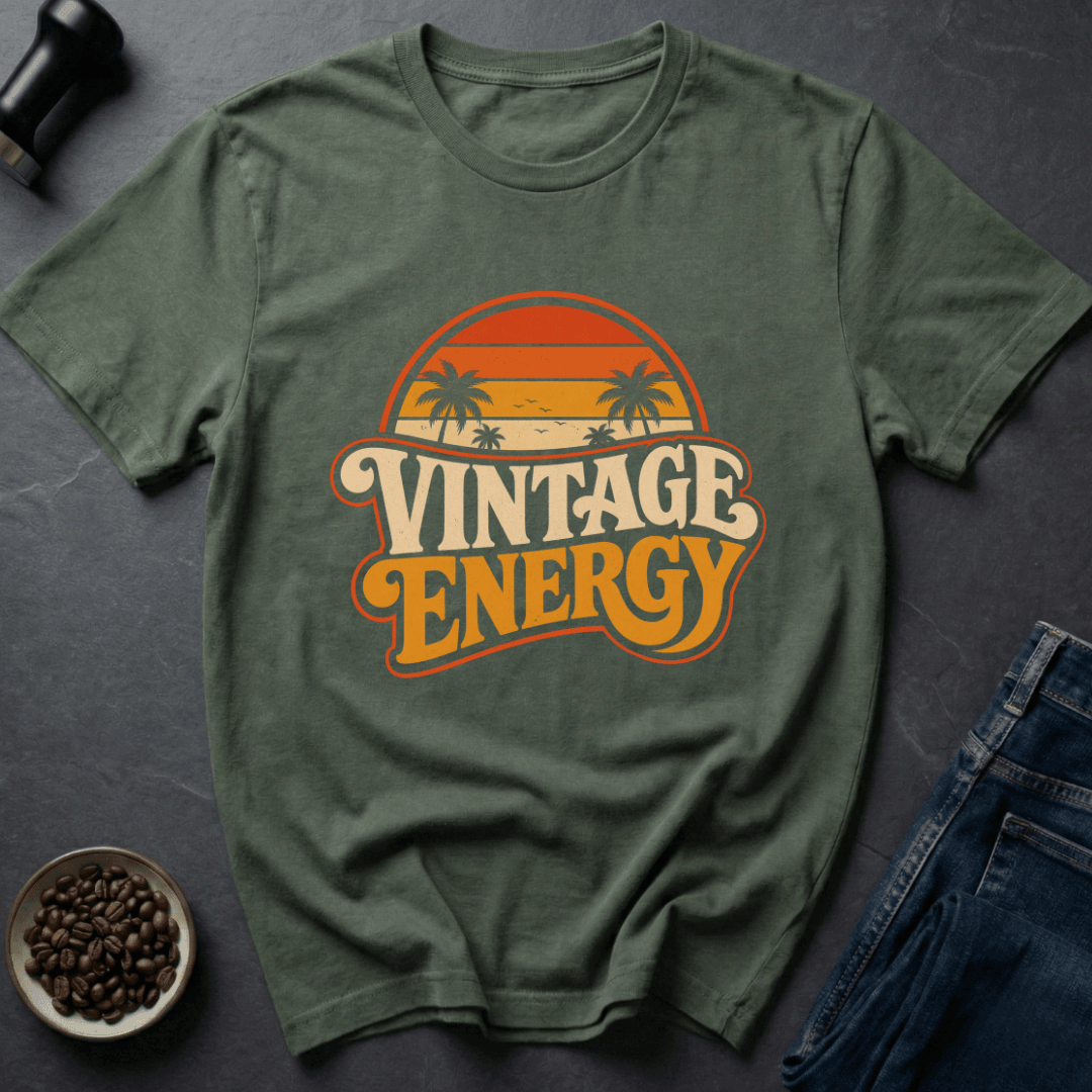 Coffee graphic Retro Power T-Shirt in Navy / S by Caffeine Dept